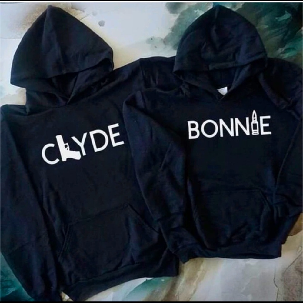 “Clyde and Bonnie” set of hoodies